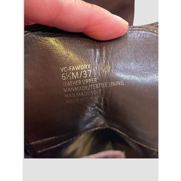 Vince Camuto Fawdry Womens Chocolate Brown Combat & Lace-up Boots Side Zip 6.5M - Picture 8 of 9